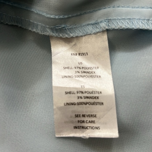 Floral Print Light Blue Women's Top - Picture 8 of 8